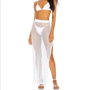 Knit maxi skirt cover up